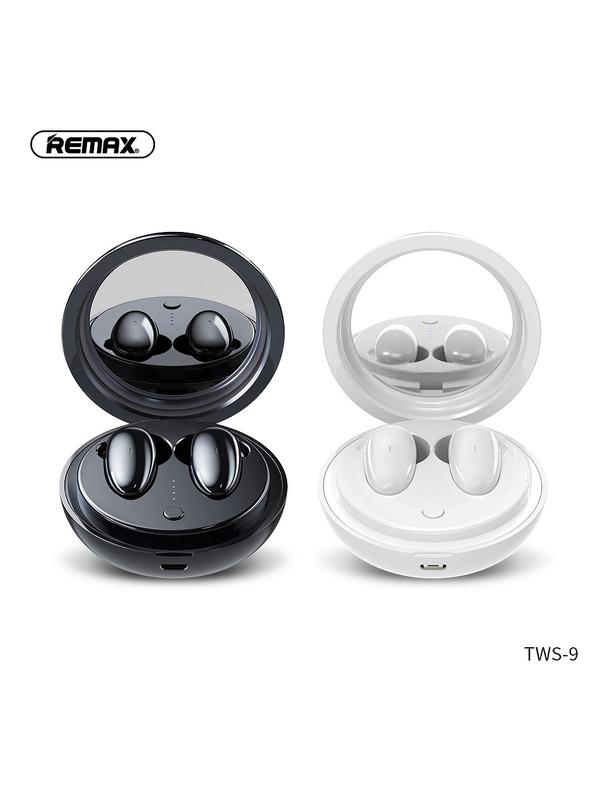 REMAX słuchawki bezprzewodowe bluetooth TWS-9 ze stacją dokującą i lusterkiem czarne