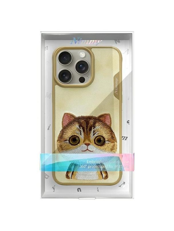 NIMMY futerał BIG EYED PET 2.0 Cat do IPHONE 15 Pro Max khaki