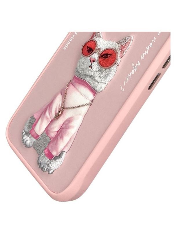 NIMMY futerał GLASSES COOL CAT do IPHONE 16 różowy