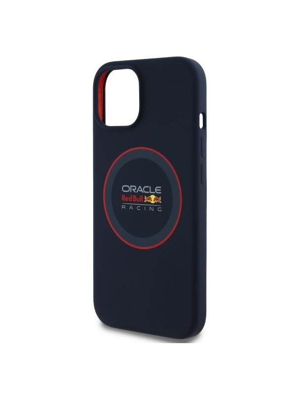 RED BULL futerał do IPHONE 14 kompatybilny z MagSafe RBHMP14S24SIILVR (Silicone red Ring) navy