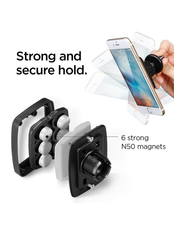 SPIGEN uchwyt samochodowy magnetyczny do kratki H12 czarny