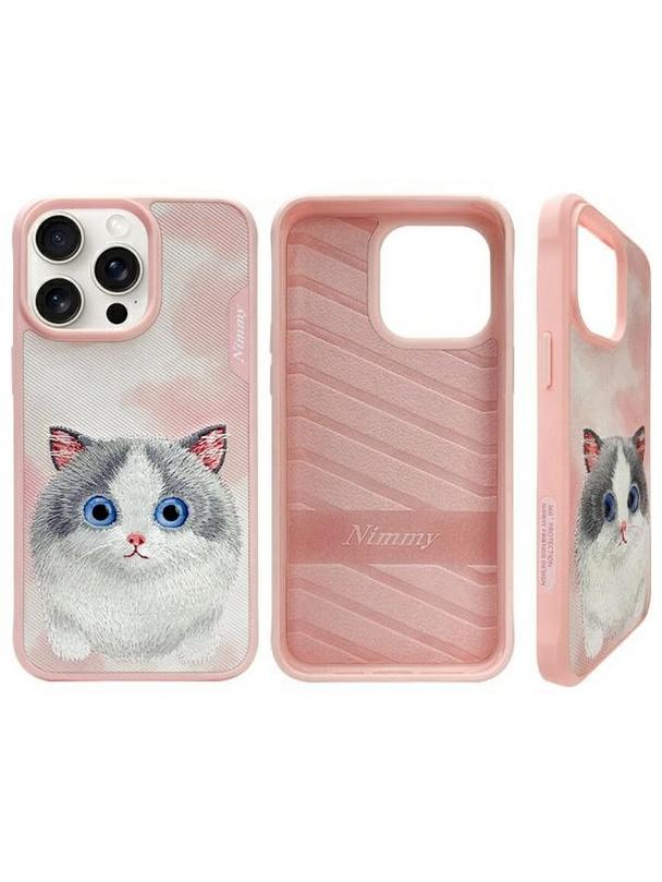 NIMMY futerał BIG EYED PET 2.0 Cat do IPHONE 15 Pro różowy