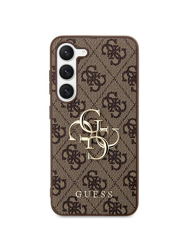 GUESS futerał do SAMSUNG S24 GUHCS24S4GMGBR (Leather 4G Metal Logo) brązowy