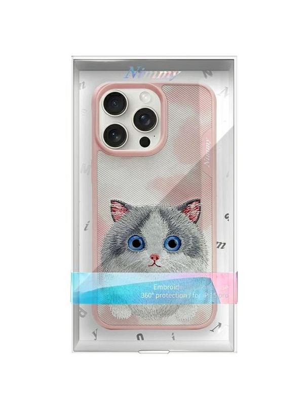 NIMMY futerał BIG EYED PET 2.0 Cat do IPHONE 15 Pro Max różowy
