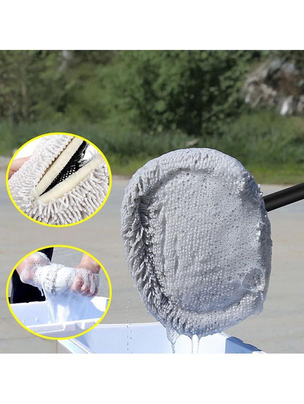 Teleskopowy mop do mycia samochodu czarny