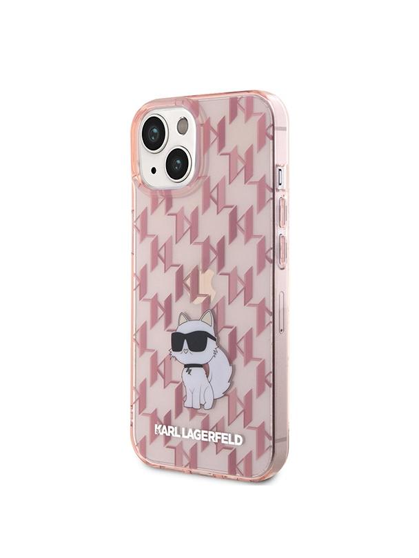 KARL LAGERFELD futerał do IPHONE 15 KLHCP15SHNCMKLP (Monogram) różowy