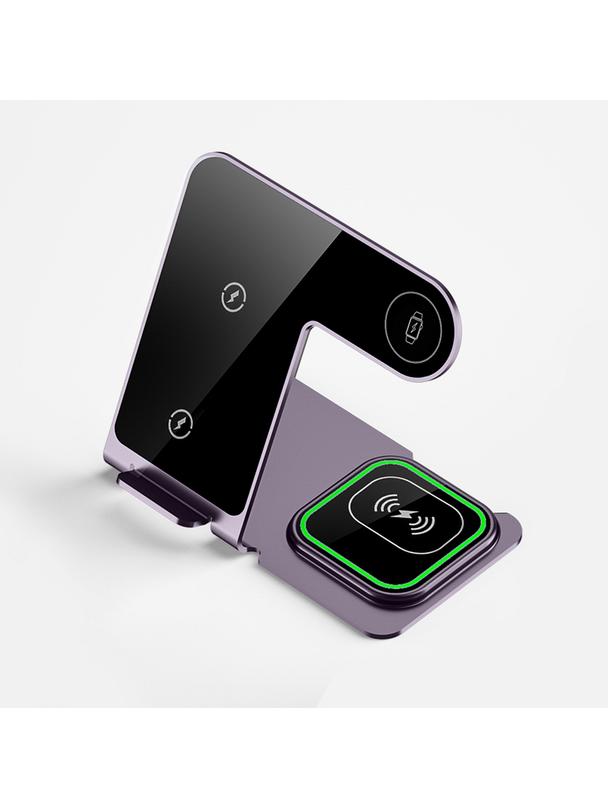 VEGER ładowarka indukcyjna 3w1 Qi 20W Y9 szara