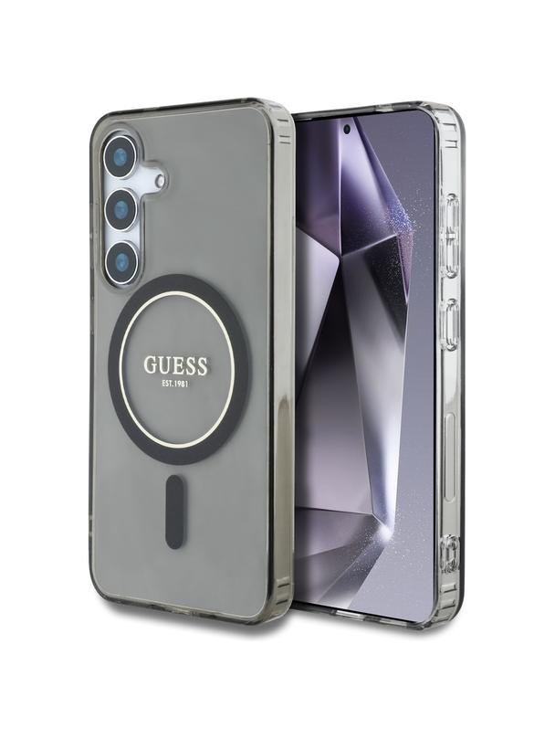 GUESS futerał do SAMSUNG S25 GUHMS25SHFGEREK (Magnetic IML Glitter Circle) czarny