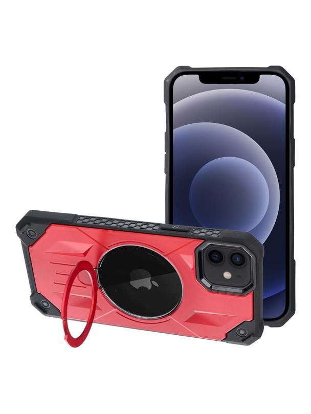Futerał ARMOR MAG COVER kompatybilny z MagSafe do IPHONE 12 / 12 Pro czerwony