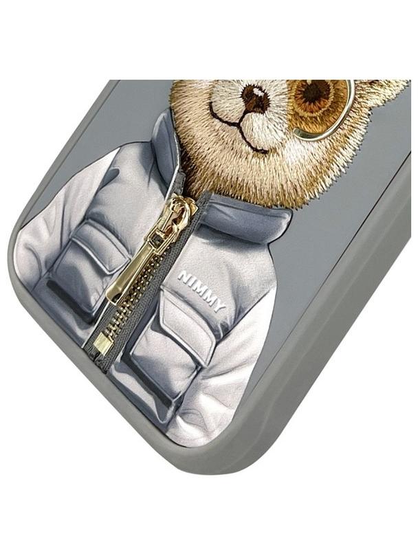 NIMMY futerał COOL&CUTE 2.0 Bear do IPHONE 16 Pro Max szary