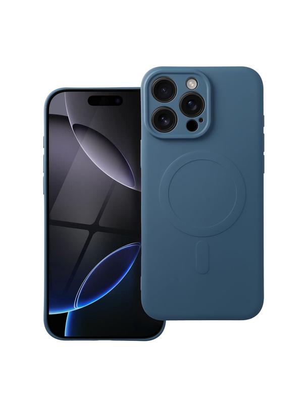Futerał SILICONE MAG COVER kompatybilny z MagSafe do IPHONE 16 Pro Max niebieski