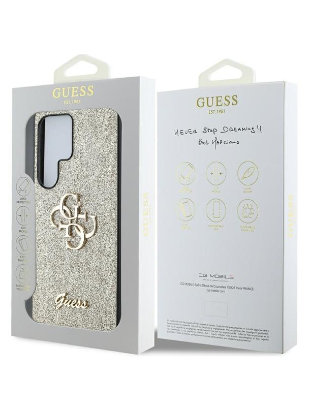 GUESS futerał do SAMSUNG S25 Ultra GUHCS25LHG4SGD (Fixed Glitter Big 4G) złoty