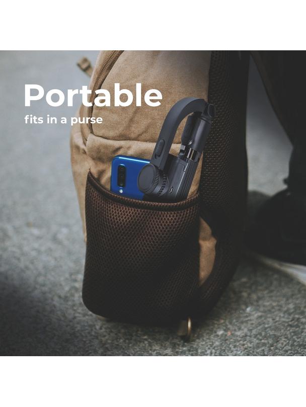 Uchwyt selfie z pilotem bezprzewodowym tripod ze stabilizatorem GIMBAL SSTR-L08 czarny