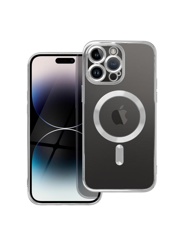 Futerał ELECTRO MAG COVER kompatybilny z MagSafe do IPHONE 14 Pro Max srebrny