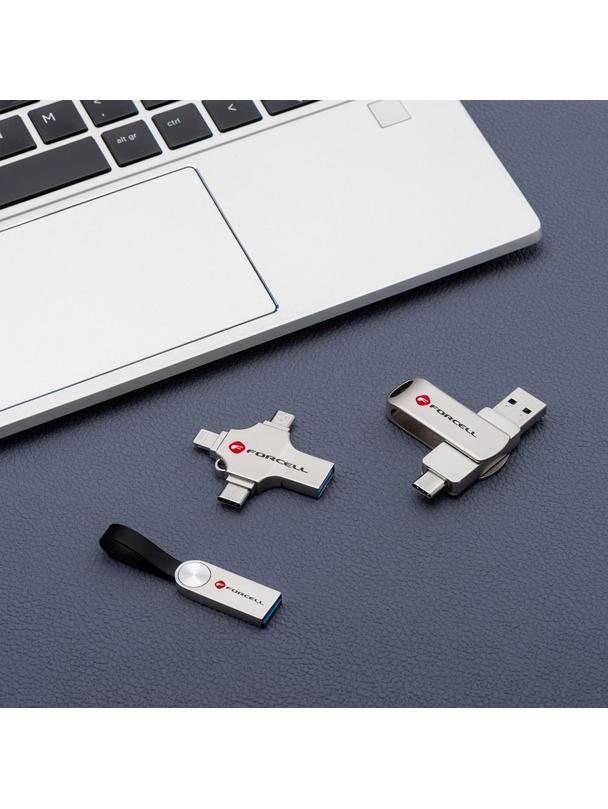 Pendrive 16GB USB 3.2 Gen 1 (USB A) Forcell F-Data Metal srebrny