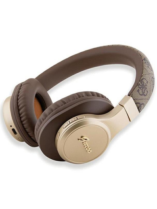 GUESS słuchawki bezprzewodowe bluetooth nauszne GUBH604GEMW (4G Script) brązowe