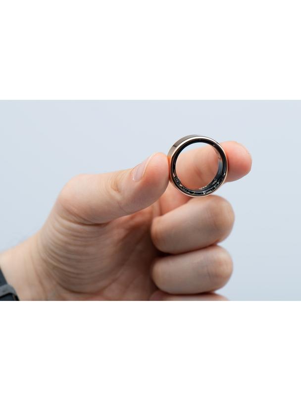 Smart Ring R11M- inteligentny pierścień ze stali ze stacją ładującą rozmiar 11 (20,6mm) złoty