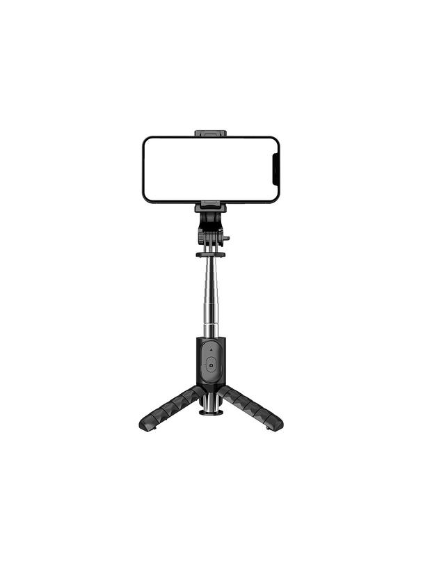 Uchwyt selfie z pilotem bezprzewodowym tripod Q11 / TR19 czarny