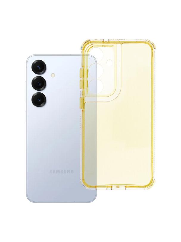 Futerał do Samsung S25 Matrix Clear żółty
