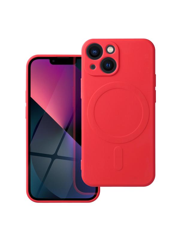 Futerał SILICONE MAG COVER kompatybilny z MagSafe do IPHONE 13 Mini czerwony