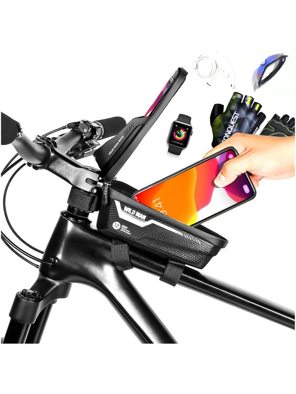 WILDMAN sakwa rowerowa na ramę na zamek 1L (4" - 7") ES12 czarna