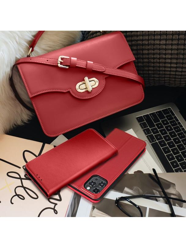 Kabura SMART PRO Book skórzana do XIAOMI Redmi Note 11 / 11S bordowy