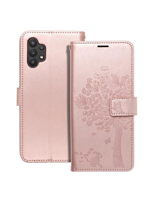 Kabura MEZZO Book do SAMSUNG A32 5G drzewo złoty róż