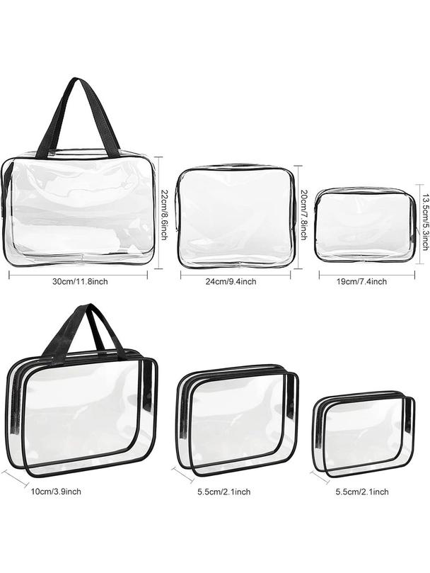 Zestaw kosmetyczek podróżnych 3 sztuki RC-K-1083 przezroczysty