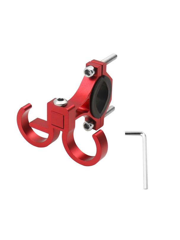 Hak uchwyt na zakupy podwójny do roweru / hulajnogi aluminiowy FS366 czerwony