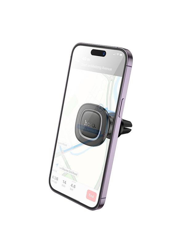 Uchwyt na telefon do samochodu magnetyczny Hoco do kratki H72 czarno szary