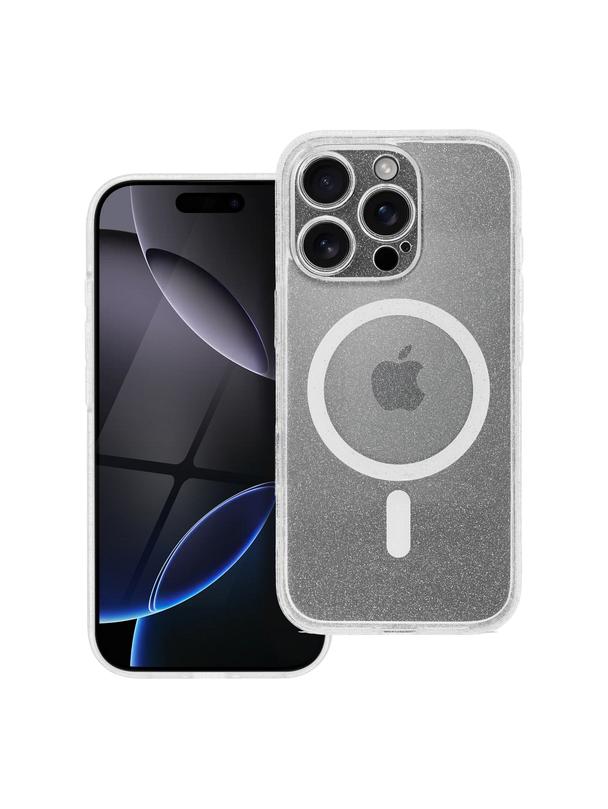 Futerał Clear Mag Cover (camera protection) zgodny z  MagSafe do iPhone 14 transparent glitter