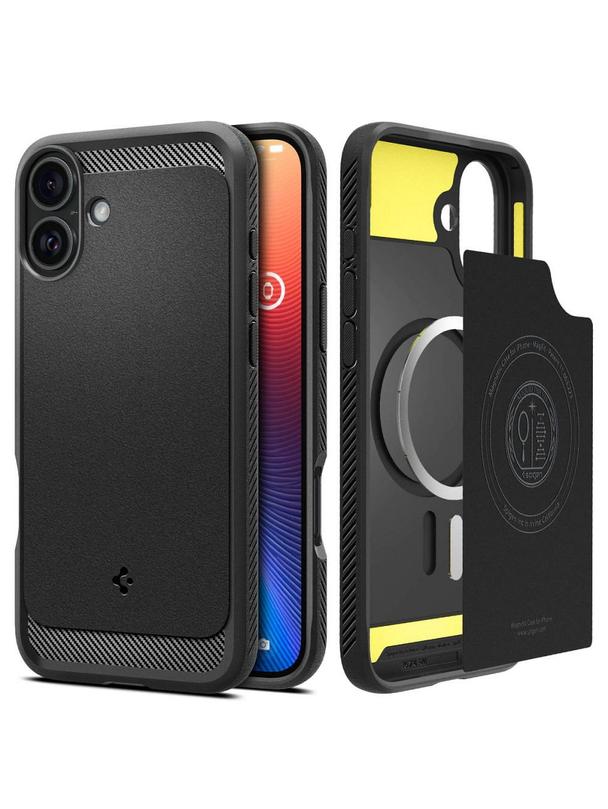 SPIGEN futerał RUGGED ARMOR MAG kompatybilny z MagSafe do IPHONE 16 matte black