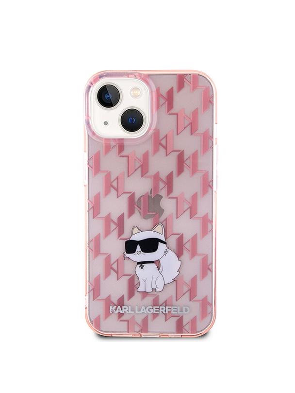 KARL LAGERFELD futerał do IPHONE 15 KLHCP15SHNCMKLP (Monogram) różowy