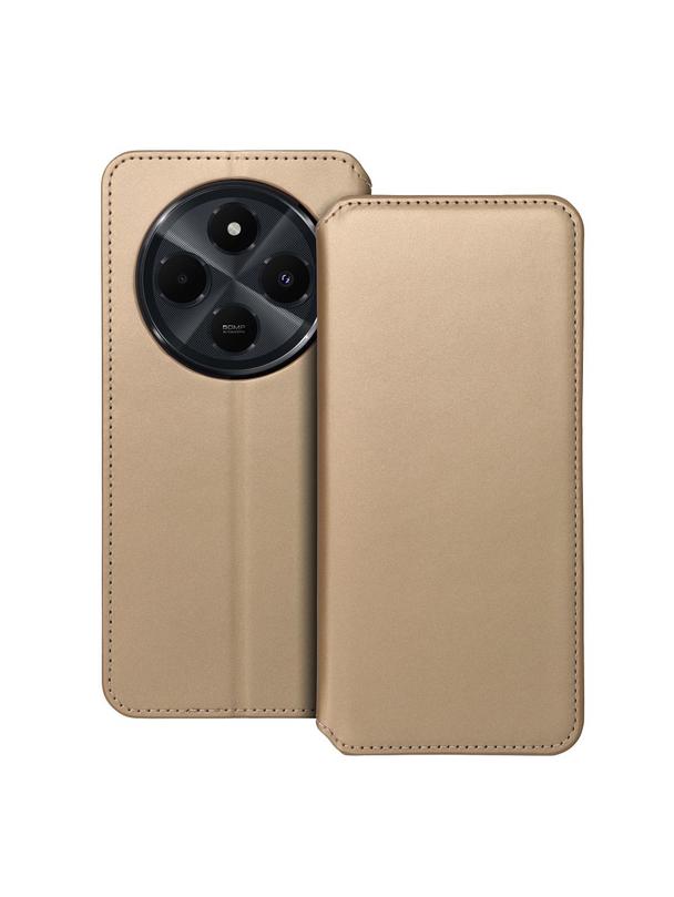 Kabura DUAL POCKET Book do XIAOMI Redmi 14c złoty