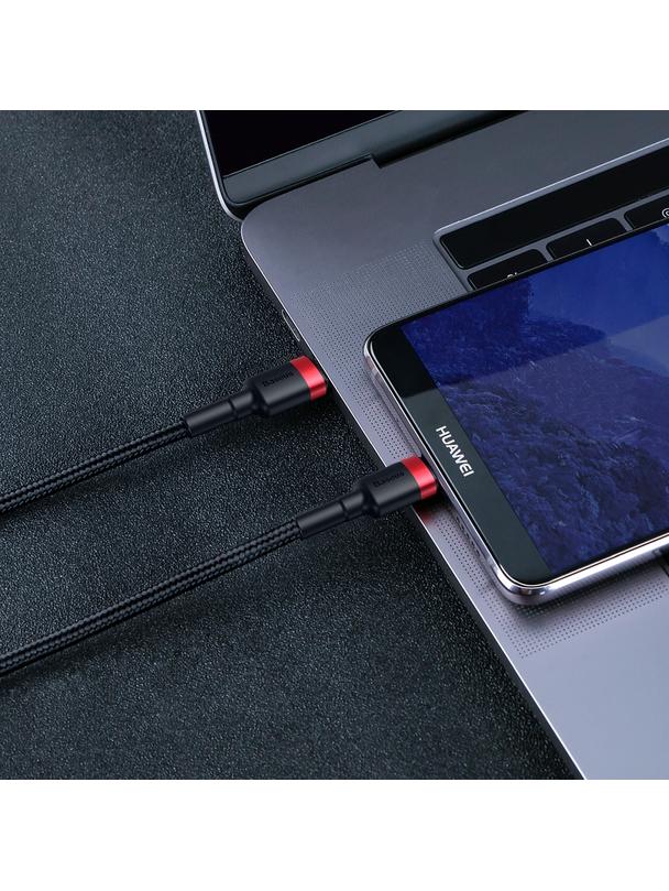Kabel USB C do USB C Baseus 3A 1 m  CATKLF-G91 czerwono-czarny