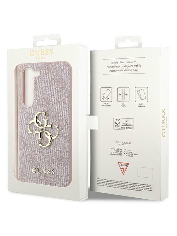 GUESS futerał do SAMSUNG S24 GUHCS24S4GMGPI (Leather 4G Metal Logo) różowy