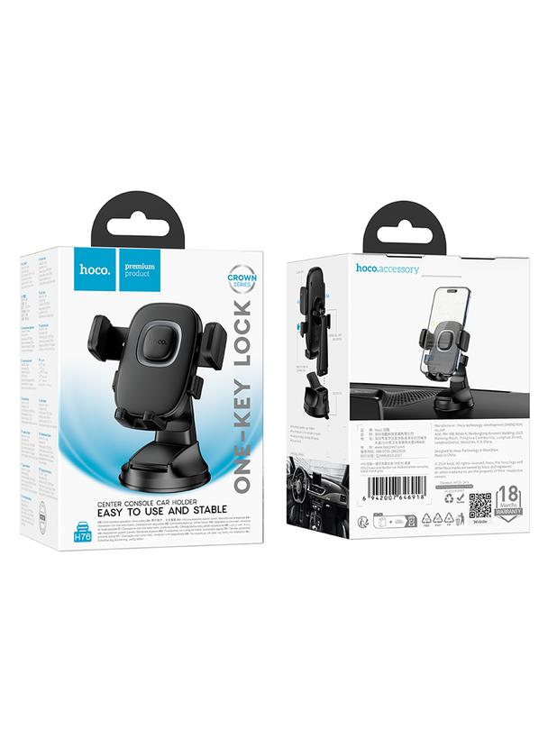 Uchwyt na telefon do samochodu uniwersalny Hoco do deski H76 czarny