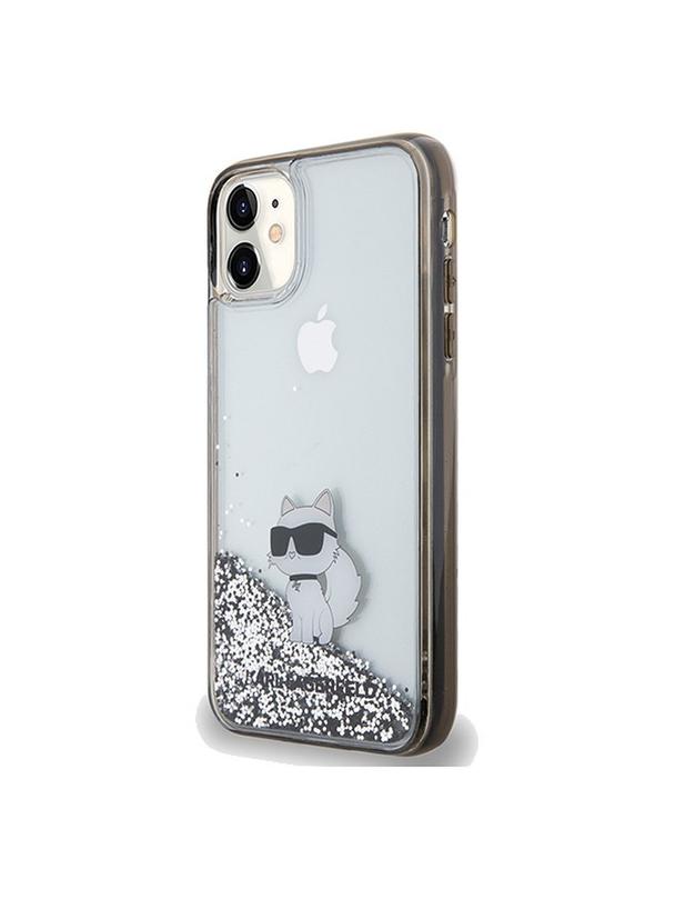 KARL LAGERFELD futerał do IPHONE 11 KLHCN61LKCNSK (Liquid Glitter C) transparentny