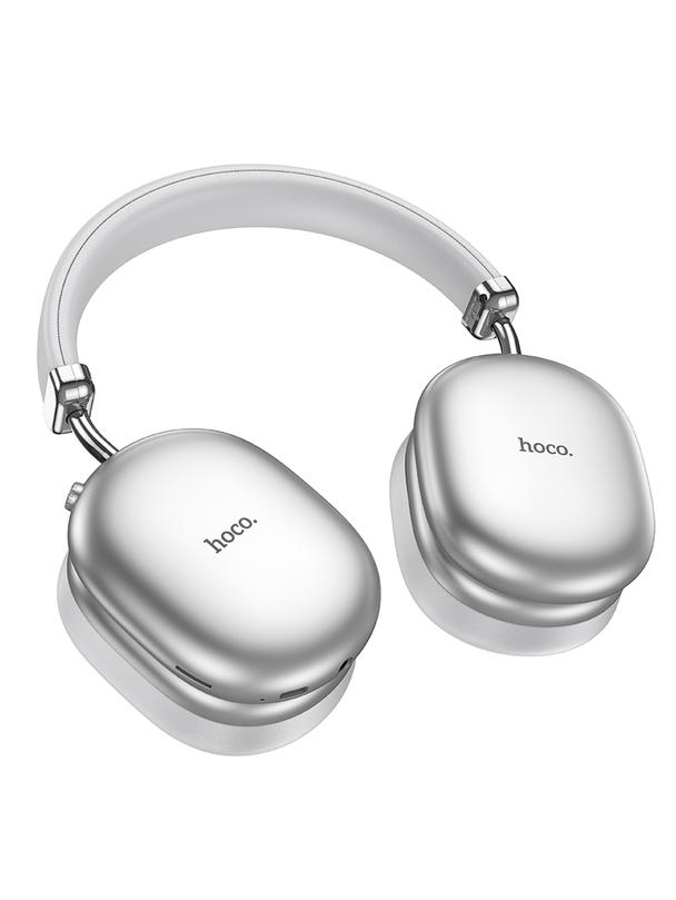 Słuchawki bezprzewodowe nauszne Hoco ANC W35 MAX srebrny