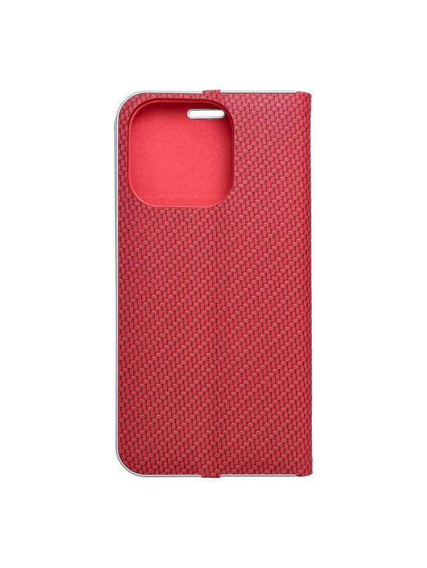 Kabura LUNA Book Carbon do IPHONE 16 Pro czerwony