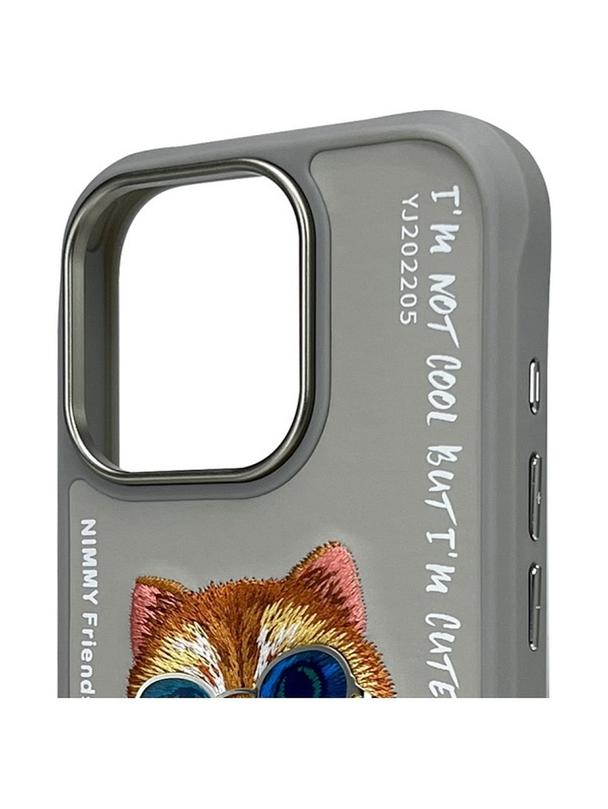 NIMMY futerał GLASSES COOL CAT do IPHONE 16 Pro szary