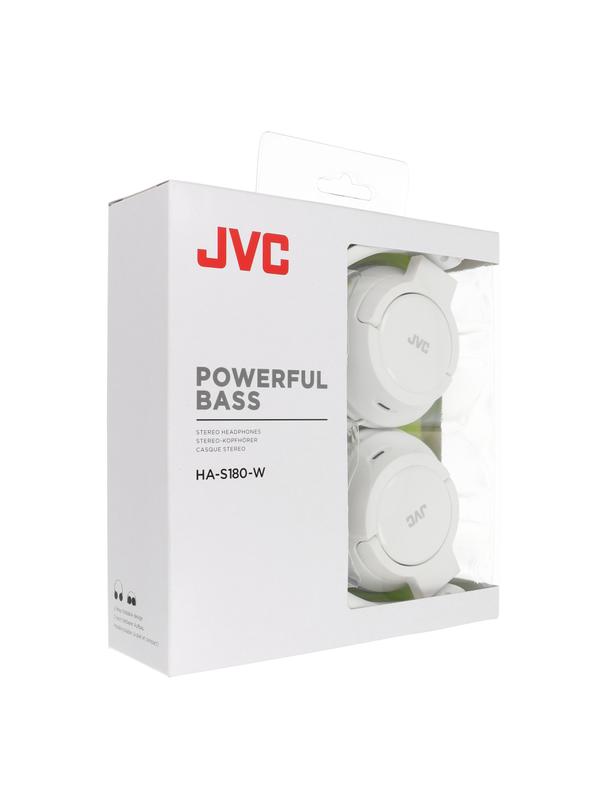 Słuchawki przewodowe nauszne jack 3,5mm JVC HA-S180-W białe
