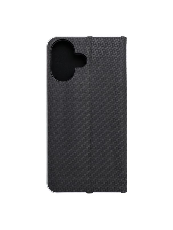 Kabura LUNA Book Carbon do IPHONE 16 czarny