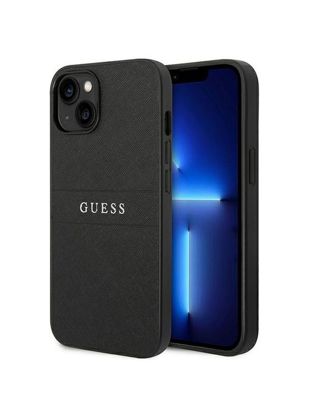 GUESS futerał do IPHONE 14 Plus GUHCP14MPSASBBK (Saffiano With Metal Logo) czarny