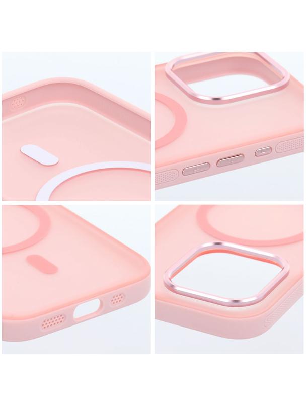 Futerał do iPhone 16 Flexline Mag Cover zgodny z MagSafe różowy