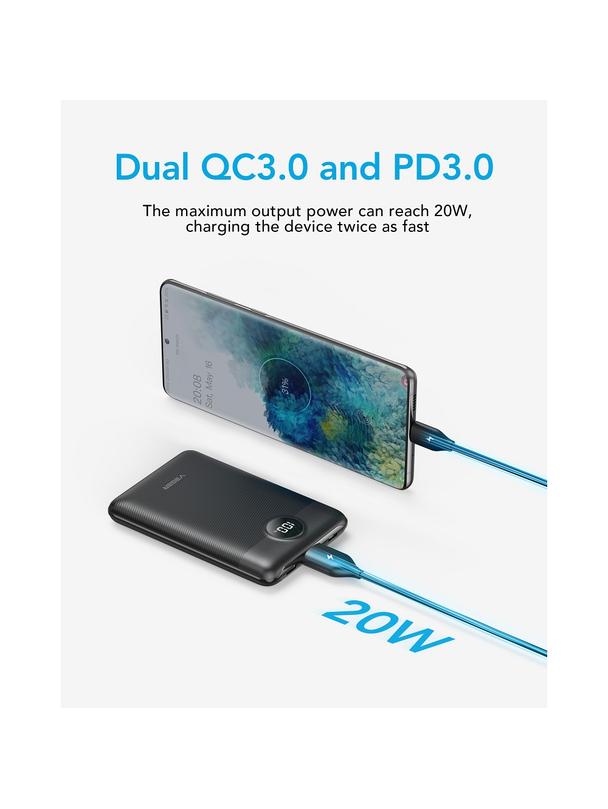 Powerbank Veger S11 (W1140) PD QC3.0 2A 22,5W 10 000 mAh czarny