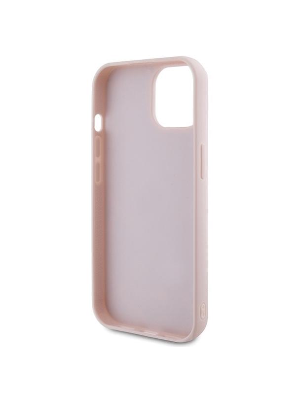 GUESS futerał do IPHONE 13 / 14 / 15 GUHCP15SPSQSQSP (Quilted Metal Logo) różowy