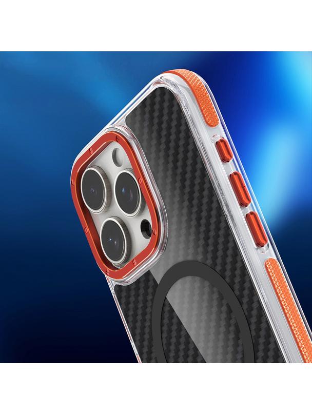 Futerał FIBER kompatybilny z MagSafe do XIAOMI Redmi Note 15 Pro 5G pomarańczowy