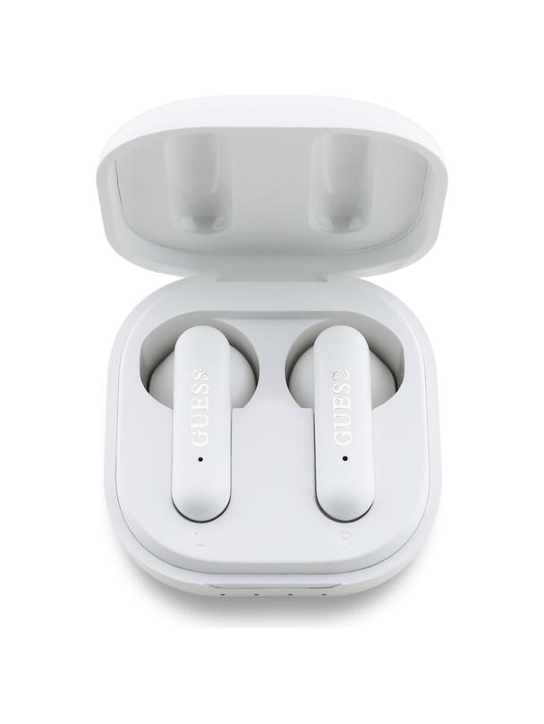 Słuchawki bezprzewodowe douszne Guess TWS 4G Metal Logo białe