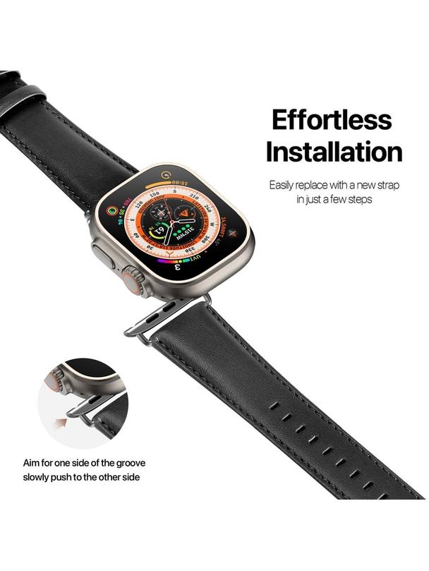 DUX DUCIS pasek YS skórzany do Apple Watch 38 / 40 / 41 mm czarny
